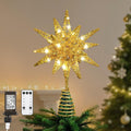 Christmas Tree Topper, Plug 3D Starburst Lighted Star Tree Topper