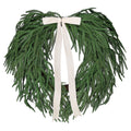 Natural Feel Norfolk Artificial Christmas Wreath with Bow, Green, 22"
