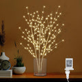 33In Birch Light Tree with 180 LED Lights, Plug in Twig Lights