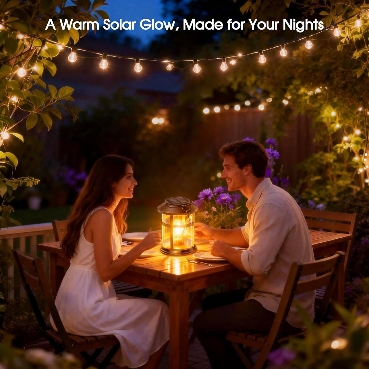 Solar Lanterns Outdoor Waterproof with Wall Mount Kit, Upgraded Brighter Hanging Solar Lights for Outside, Auto On/Off Solar Powered Lantern for Garden Yard Patio Porch Decor, Gift for Mom